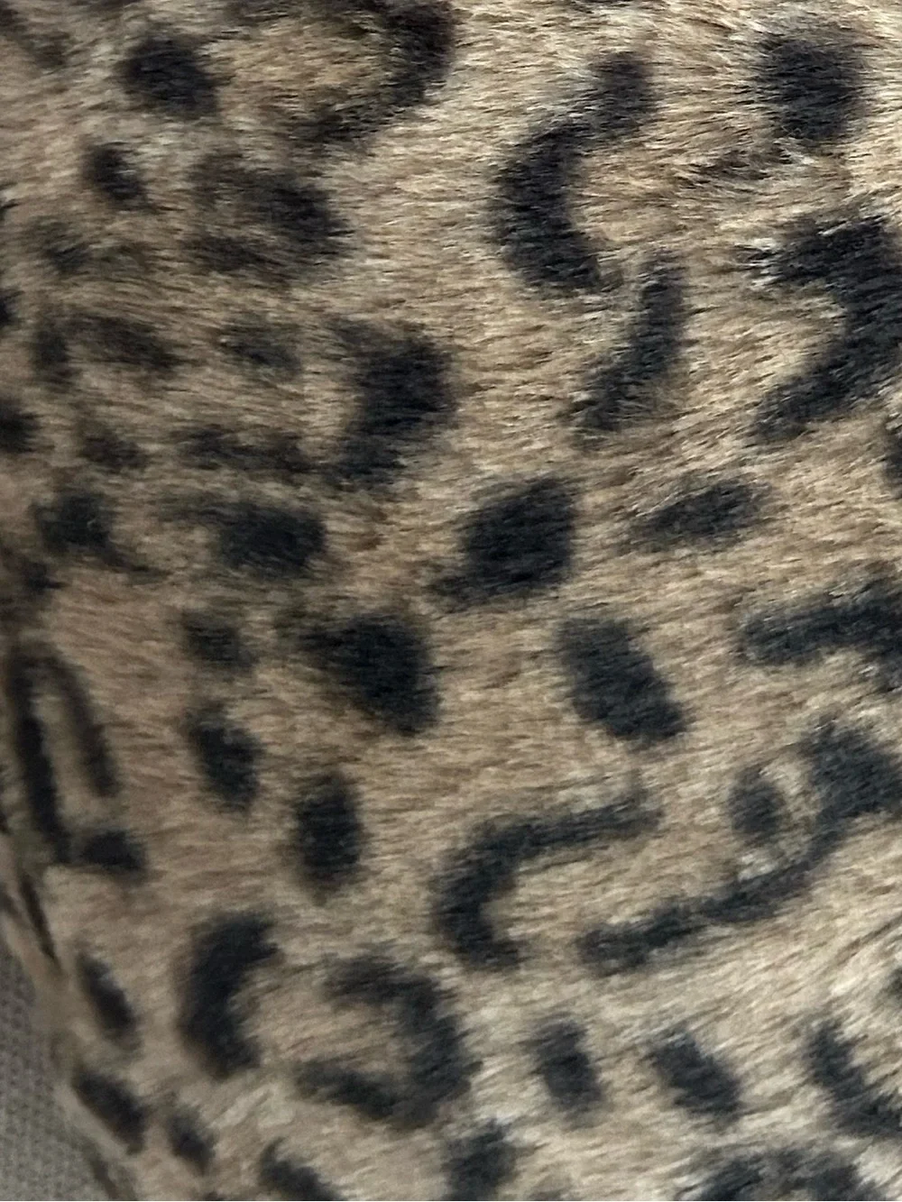 “New” Nicole Miller Leopard-Print Faux Fur Bolster Pillow